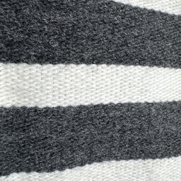 Maje Goelette Charcoal & Off White Striped Woven Coat size small - Picture 7 of 16
